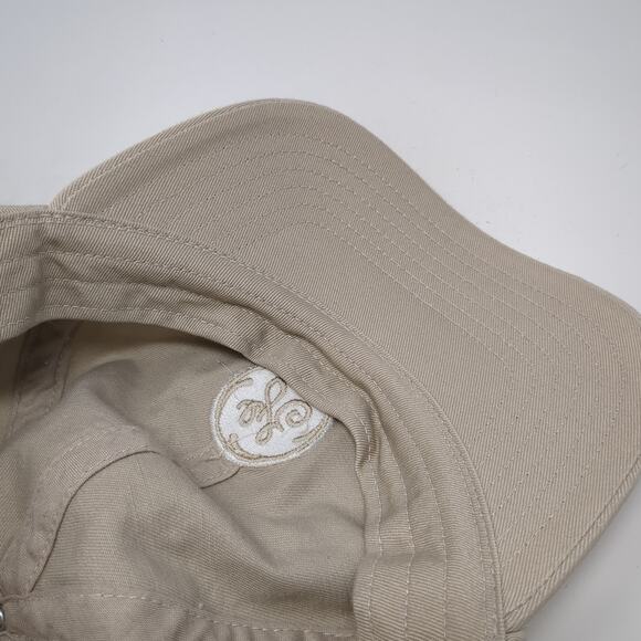 GE Slideback Hat Beige One Size Adjustable Embroidered Vent Holes - Picture 8 of 9